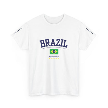 Camiseta casual de algodón vintage brasileña 
