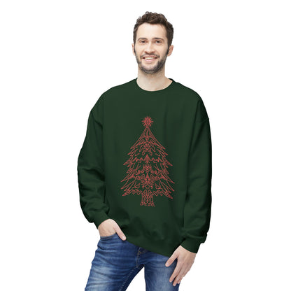 Christmas Tree Fleece Crewneck Sweatshirt