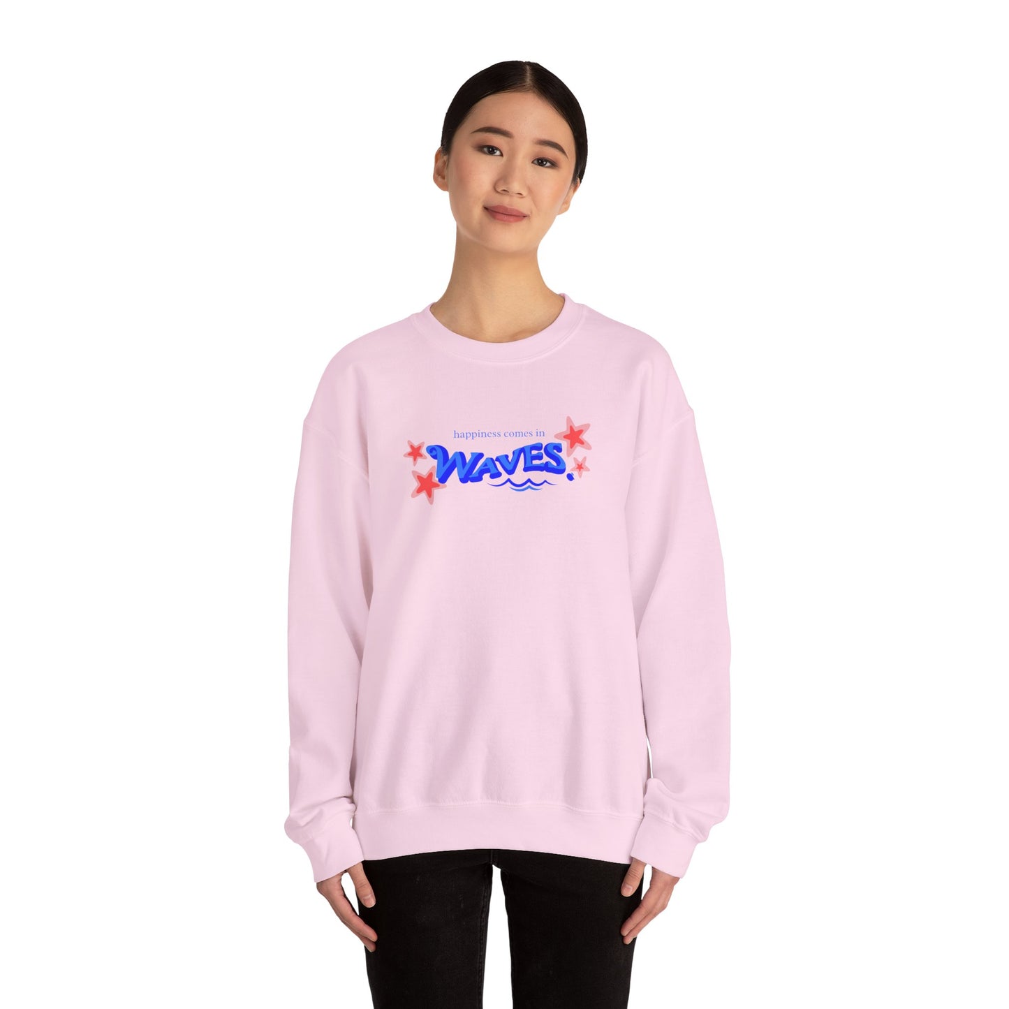 Sudadera informal con diseño de ondas relajantes 