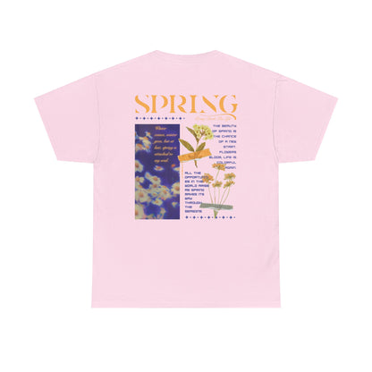 "SPRING" Floral Retro T-shirt