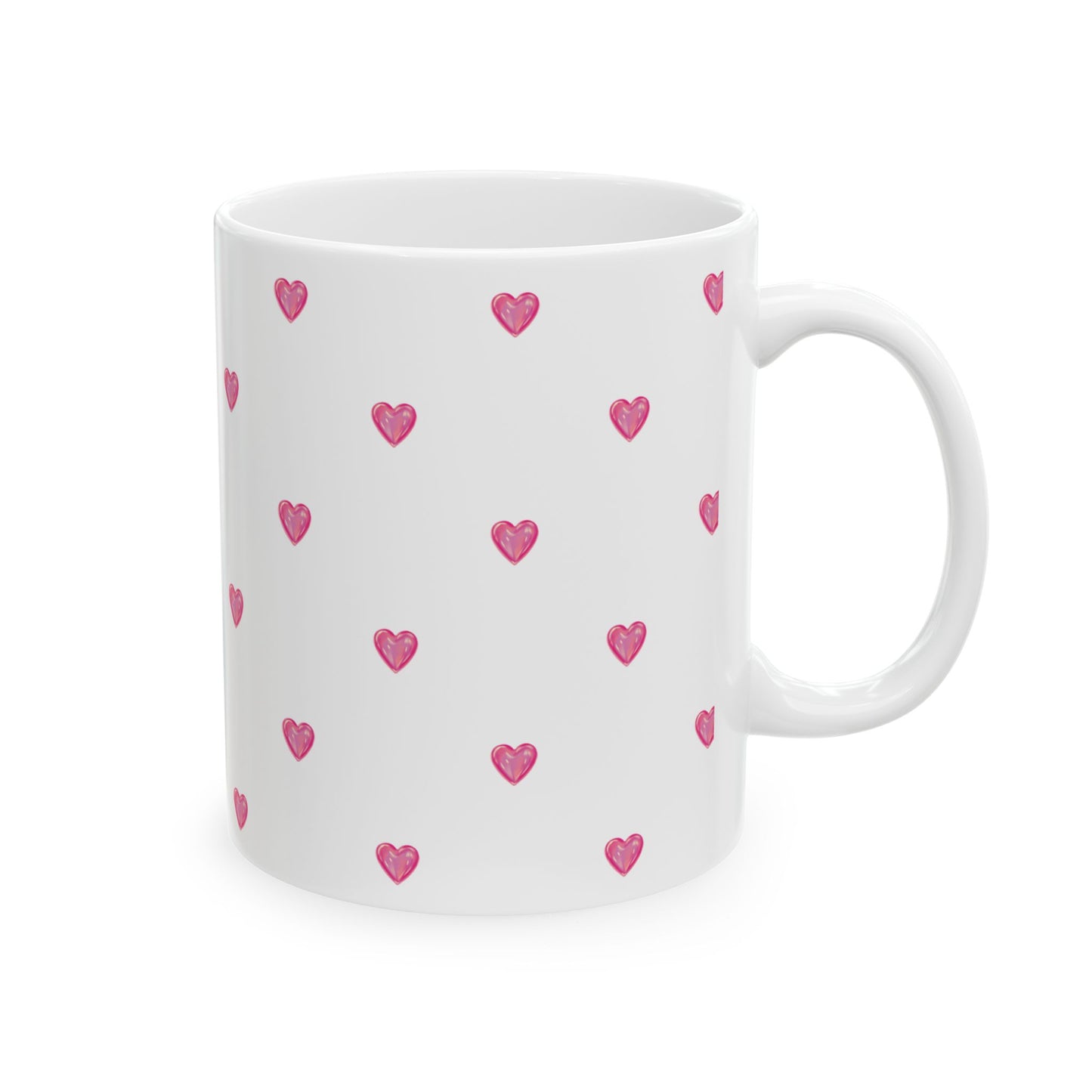 Pink Hearts Cute Romantic  Coffee Cup
