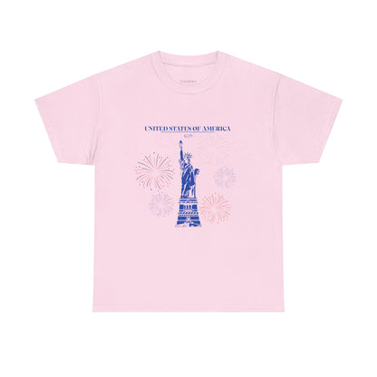 Camiseta unisex de algodón de la Estatua de la Libertad 