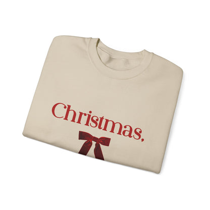 Christmas Red Ribbon Holiday Pullover