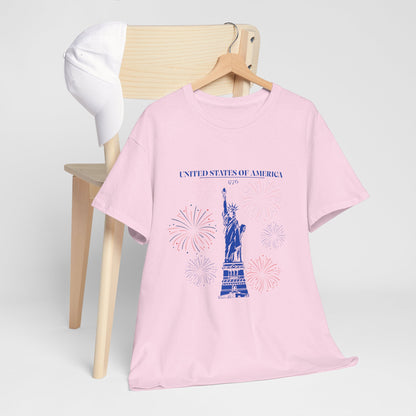 Camiseta unisex de algodón de la Estatua de la Libertad 