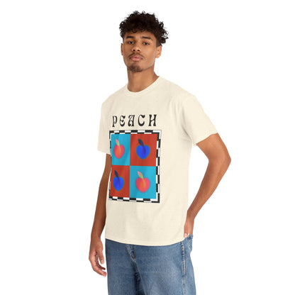 Camiseta de ajedrez de melocotón, edición de frutas