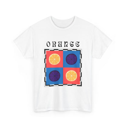 Camiseta de ajedrez naranja, edición frutas 