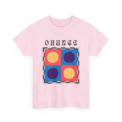 Camiseta de ajedrez naranja, edición frutas 