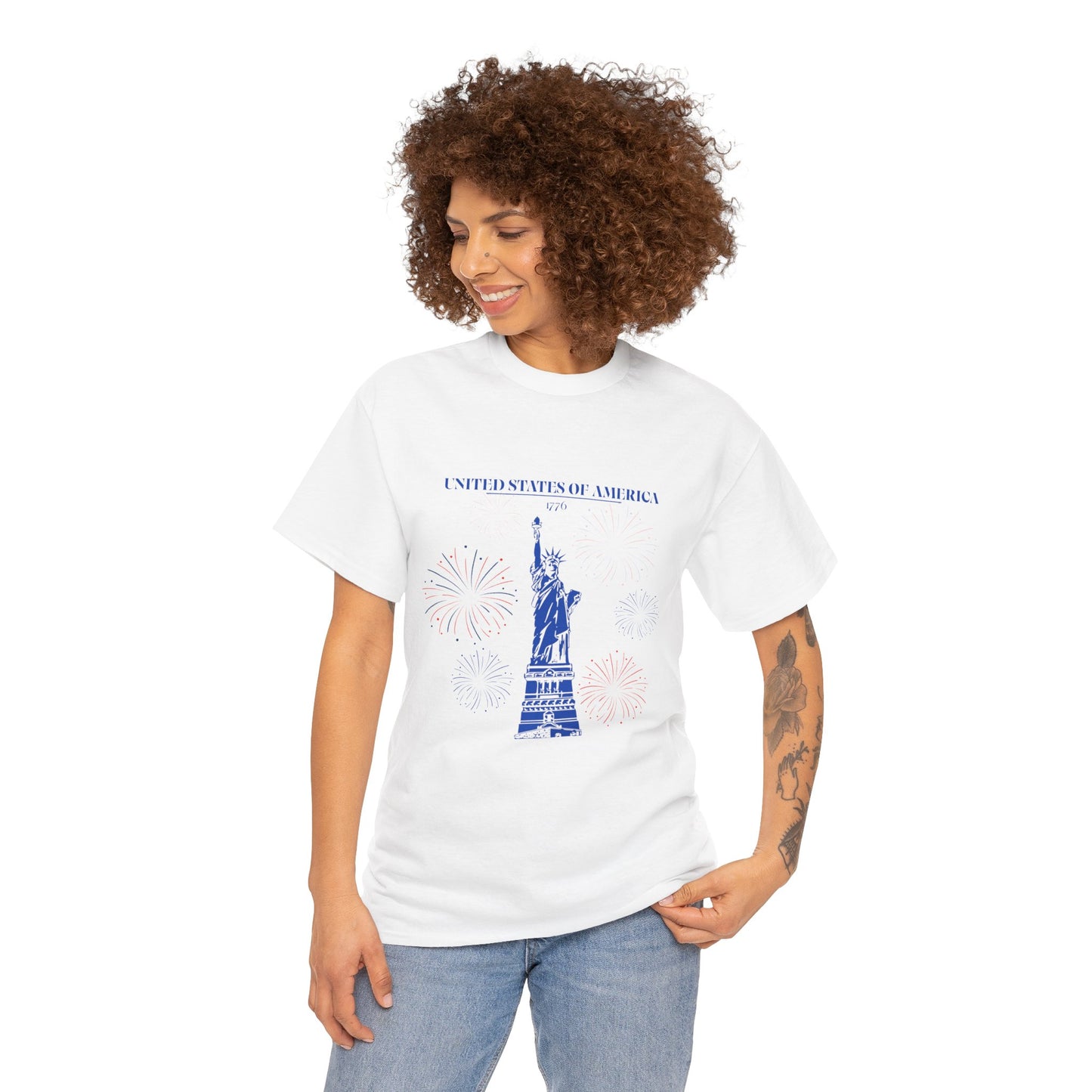 Camiseta unisex de algodón de la Estatua de la Libertad 