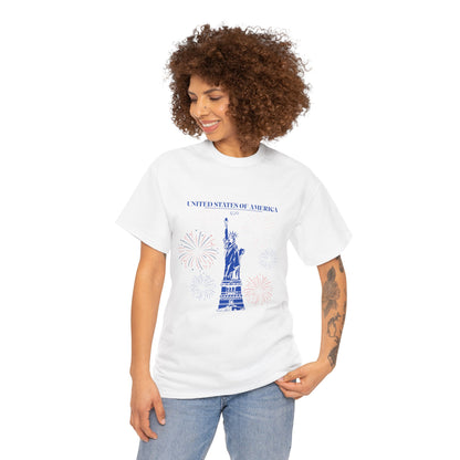 Camiseta unisex de algodón de la Estatua de la Libertad 