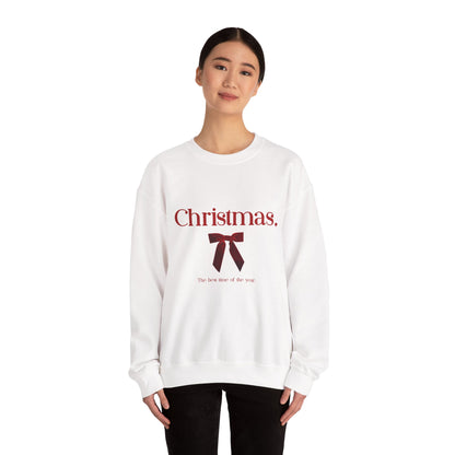 Christmas Red Ribbon Holiday Pullover