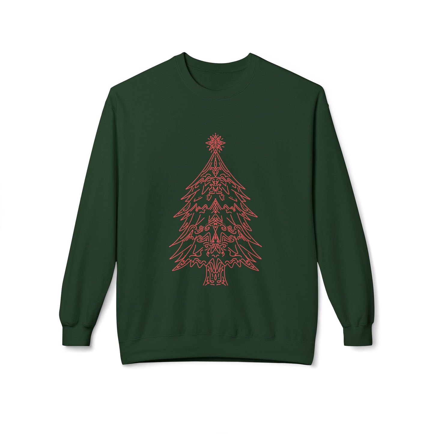 Christmas Tree Fleece Crewneck Sweatshirt