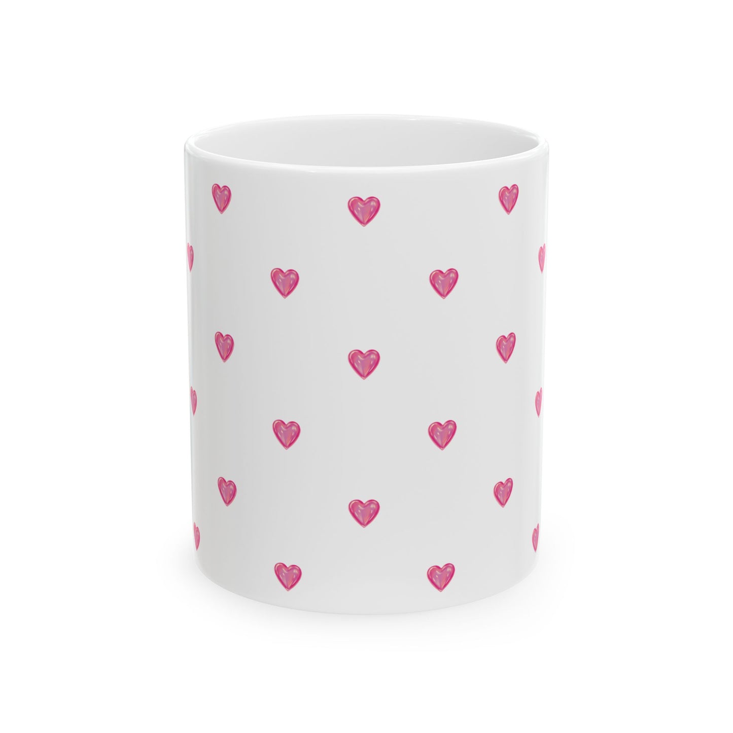 Pink Hearts Cute Romantic  Coffee Cup