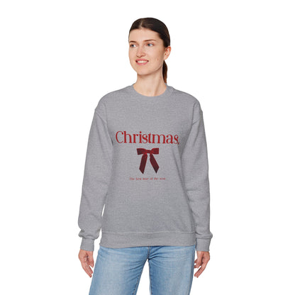 Christmas Red Ribbon Holiday Pullover