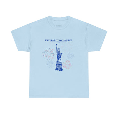 Camiseta unisex de algodón de la Estatua de la Libertad 