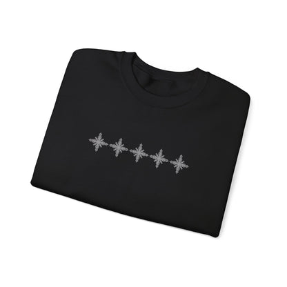 Sudadera de cuello redondo con diseño de copo de nieve