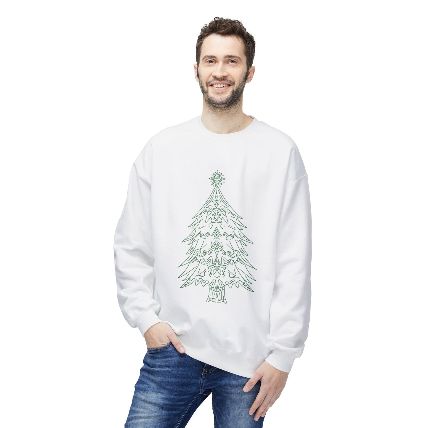 Christmas Tree Fleece Crewneck Sweatshirt