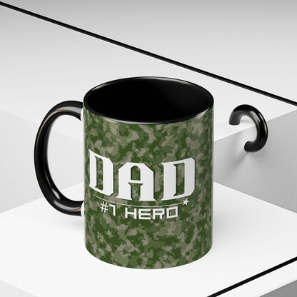 Dad #1 Hero Camo Accent Coffee Mug