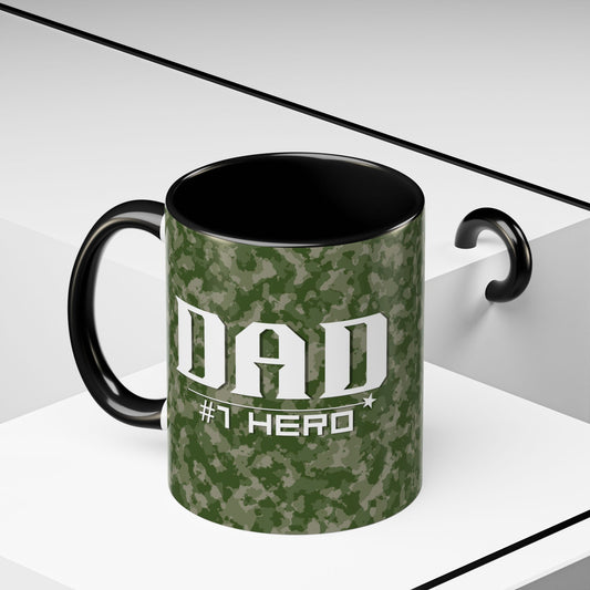 Dad #1 Hero Camo Accent Coffee Mug