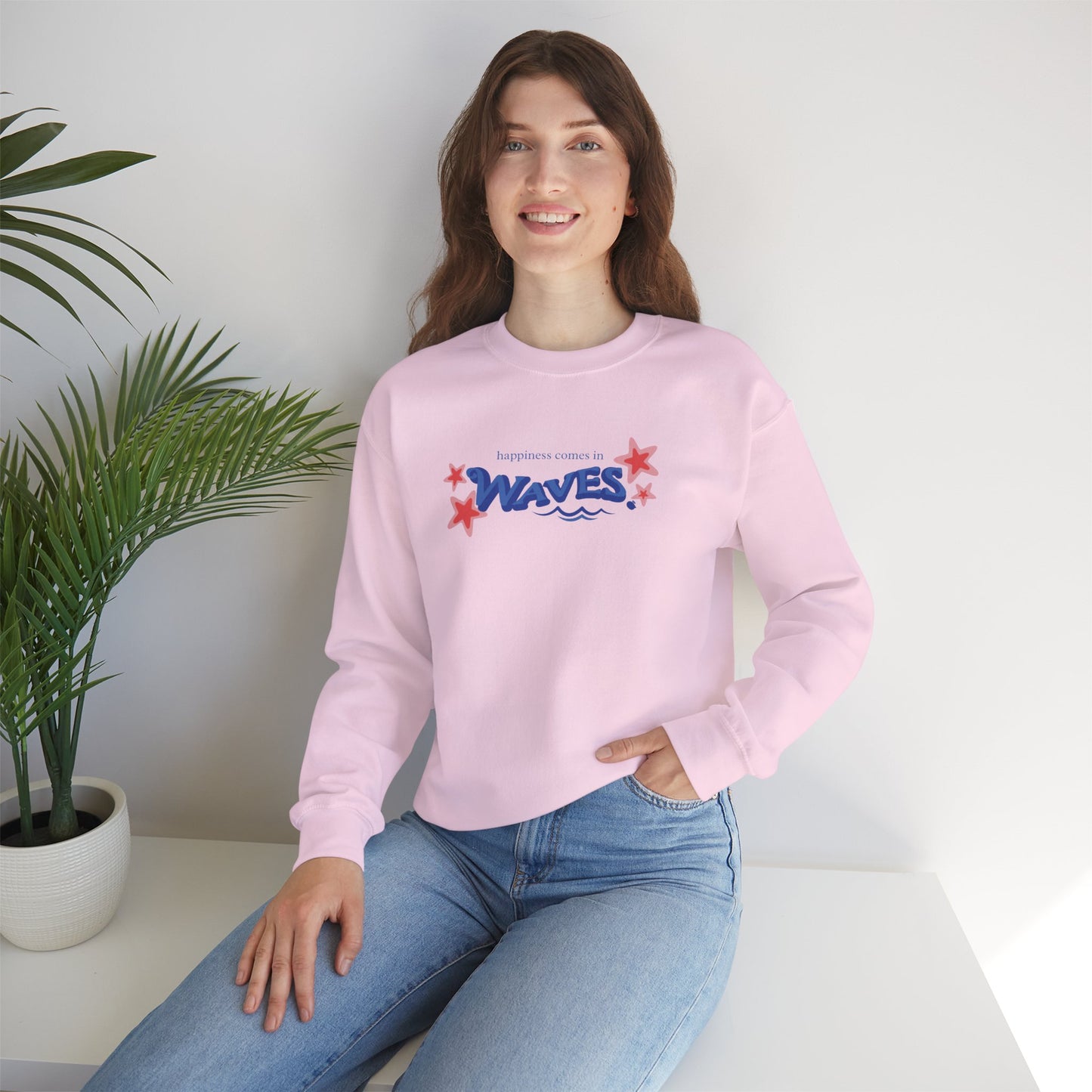 Sudadera informal con diseño de ondas relajantes 