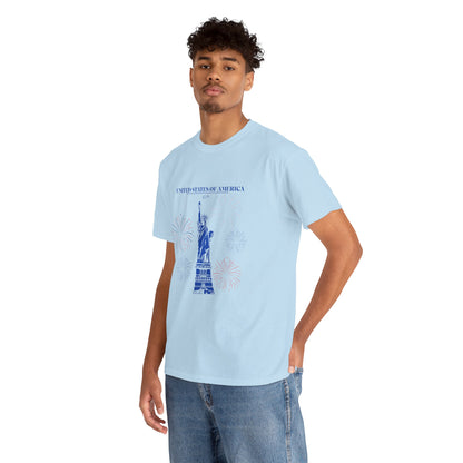 Camiseta unisex de algodón de la Estatua de la Libertad 