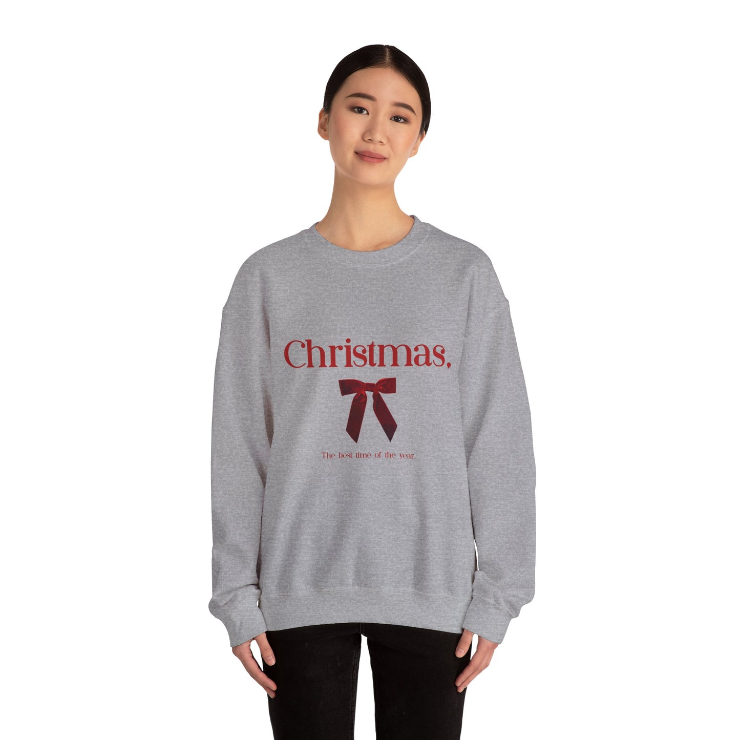 Christmas Red Ribbon Holiday Pullover