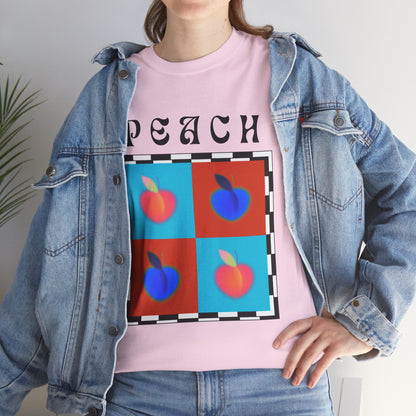 Camiseta de ajedrez de melocotón, edición de frutas