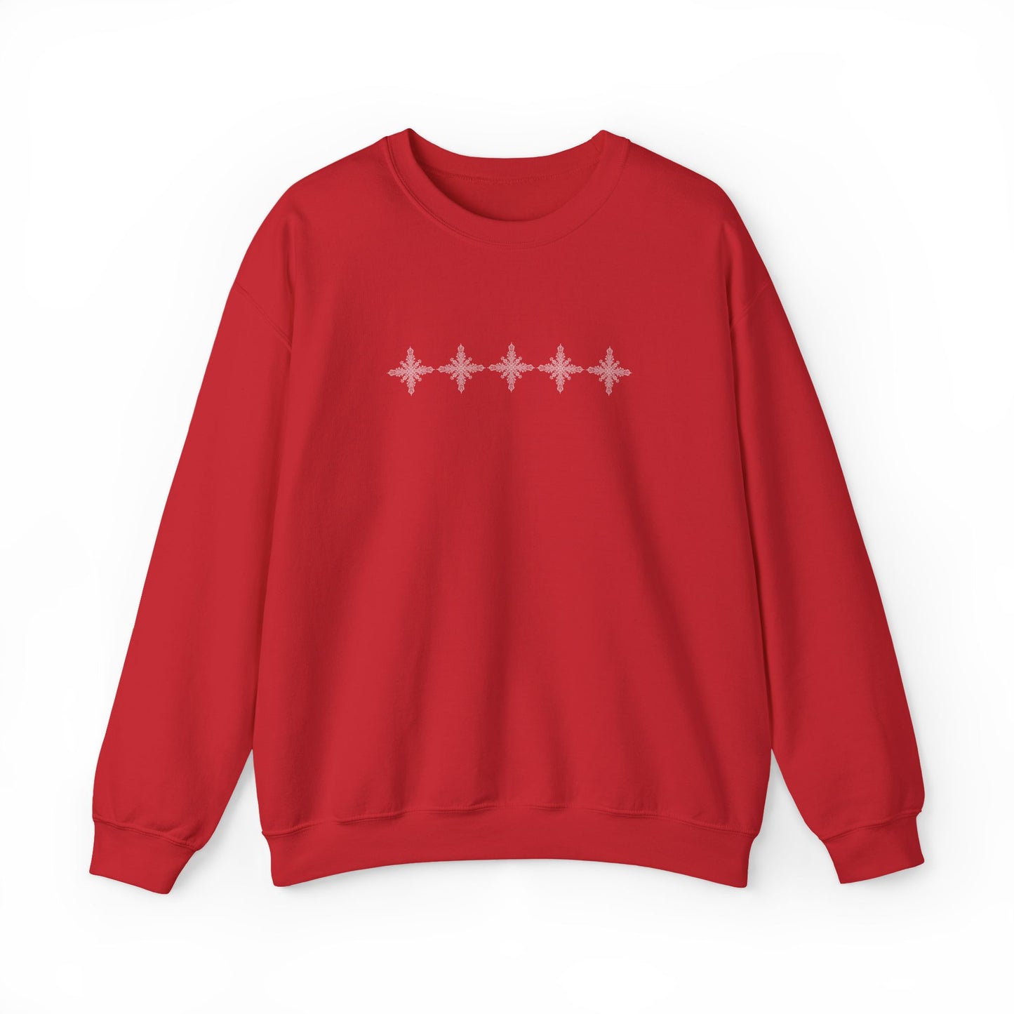 Sudadera de cuello redondo con diseño de copo de nieve