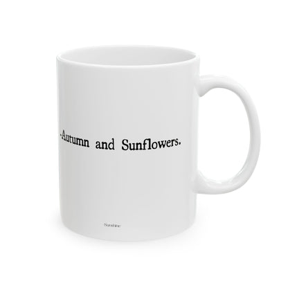 Autumn & Sunflowers Ceramic Mug