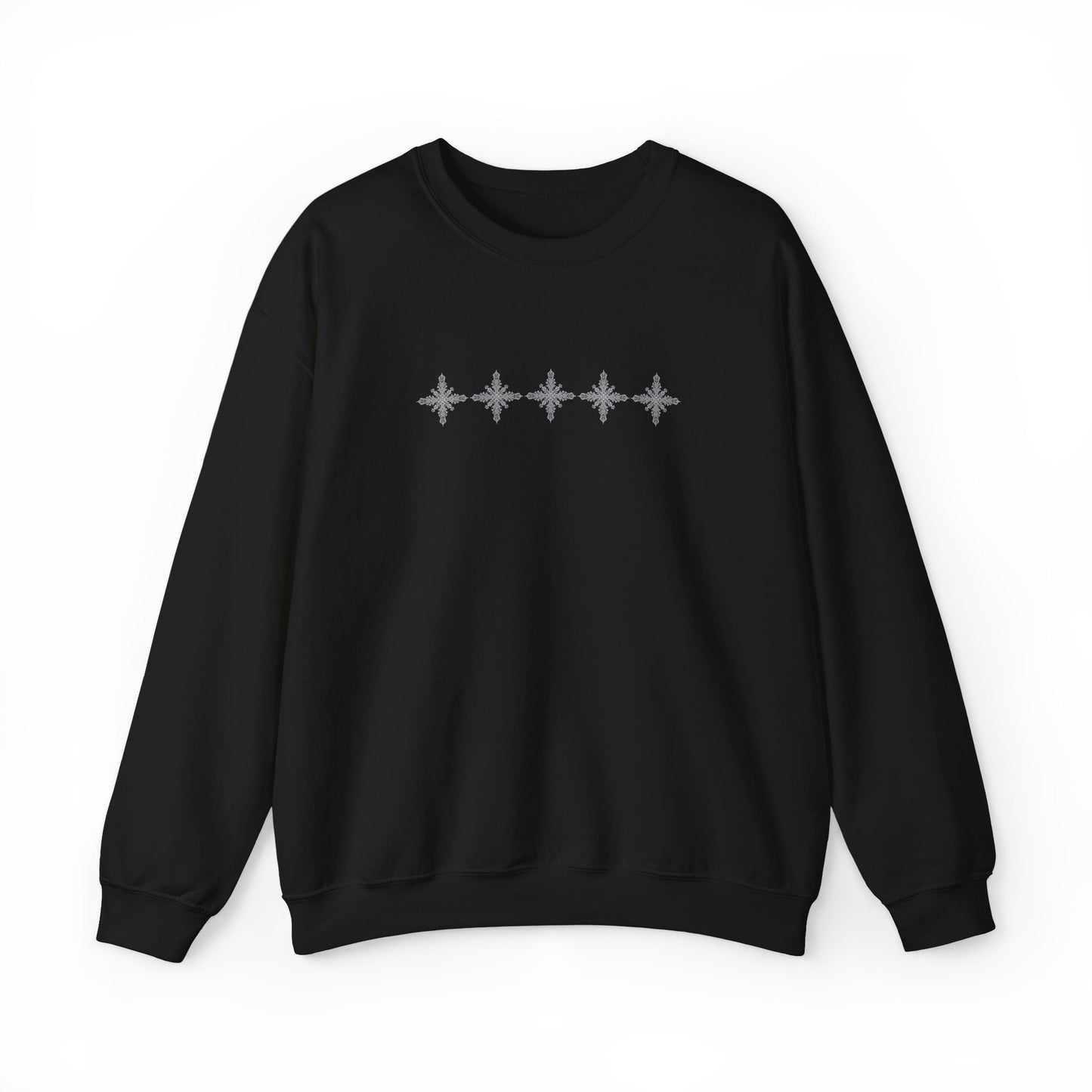 Sudadera de cuello redondo con diseño de copo de nieve