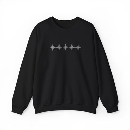 Sudadera de cuello redondo con diseño de copo de nieve