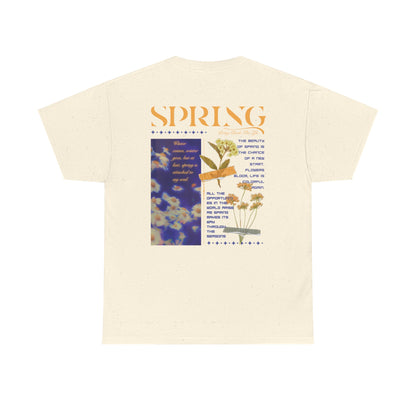 "SPRING" Floral Retro T-shirt