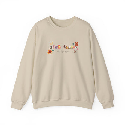 "Give Thanks" Fall Thanksgiving Sweater
