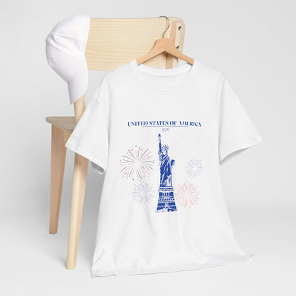 Camiseta unisex de algodón de la Estatua de la Libertad 