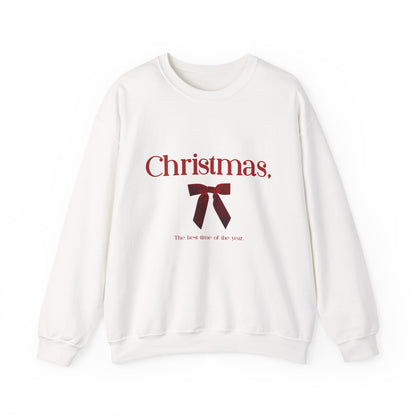 Christmas Red Ribbon Holiday Pullover