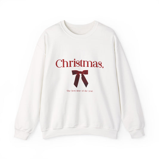 Christmas Red Ribbon Holiday Pullover