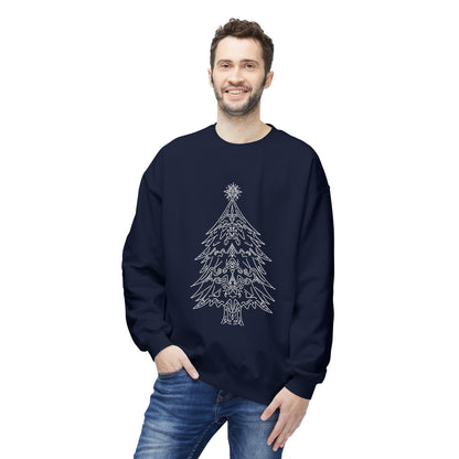 Christmas Tree Fleece Crewneck Sweatshirt