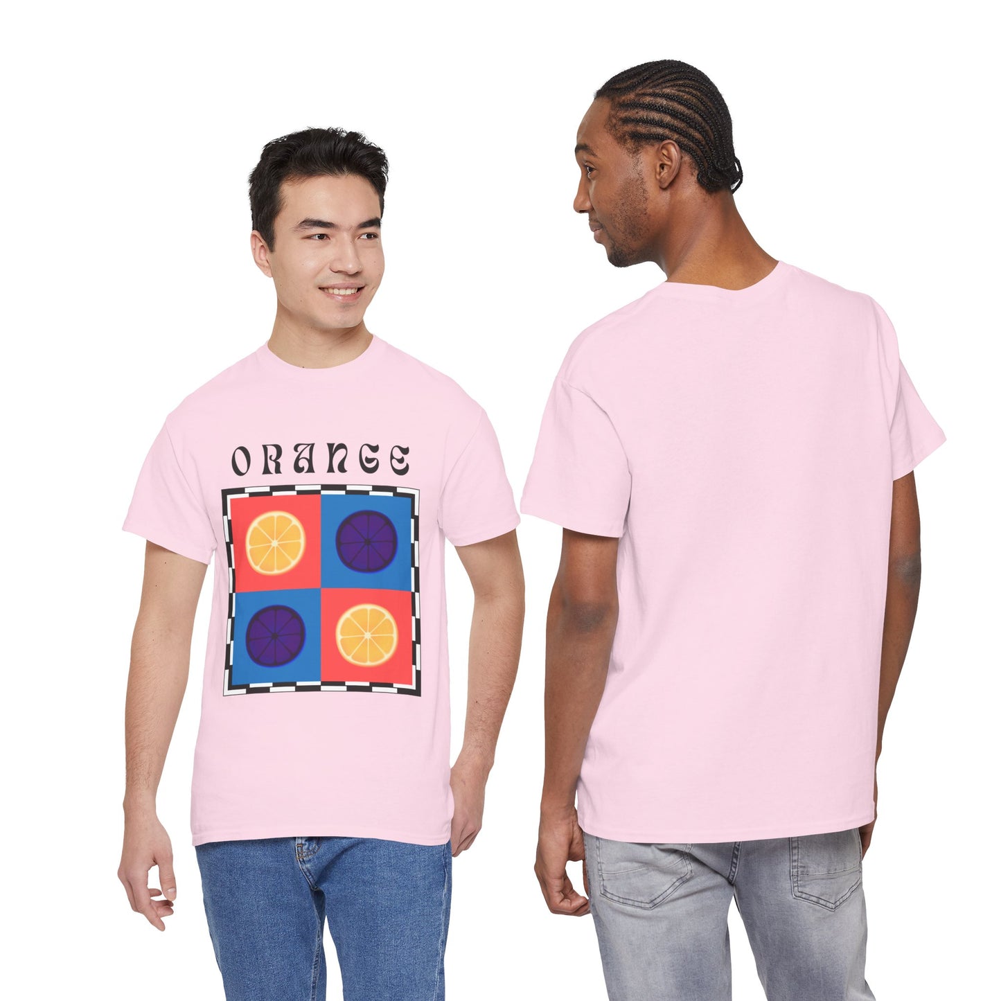 Camiseta de ajedrez naranja, edición frutas 
