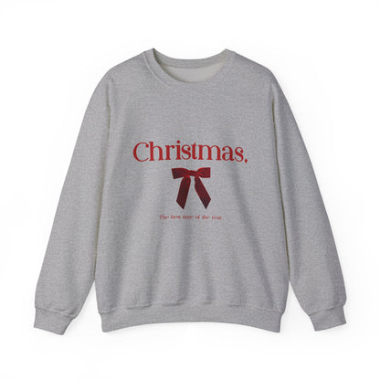 Christmas Red Ribbon Holiday Pullover