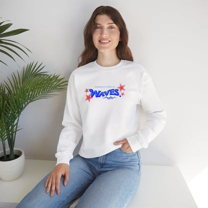 Sudadera informal con diseño de ondas relajantes 