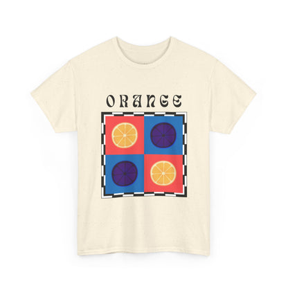 Camiseta de ajedrez naranja, edición frutas 