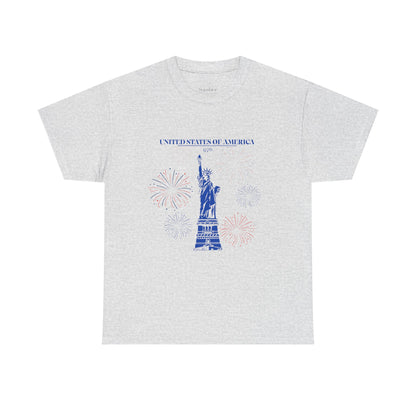 Camiseta unisex de algodón de la Estatua de la Libertad 