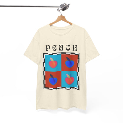 Camiseta de ajedrez de melocotón, edición de frutas