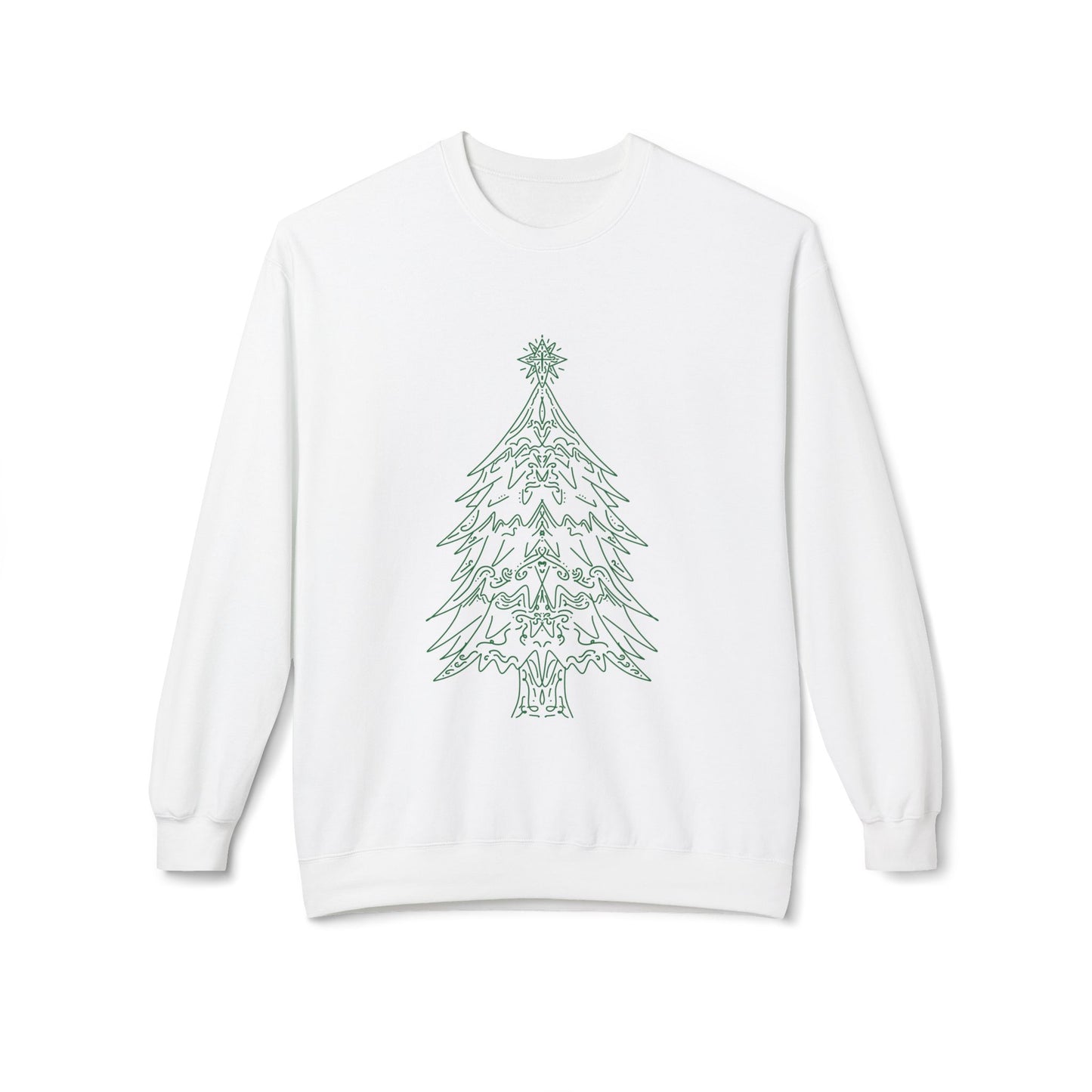 Christmas Tree Fleece Crewneck Sweatshirt