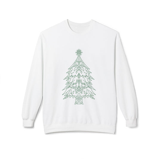 Christmas Tree Fleece Crewneck Sweatshirt