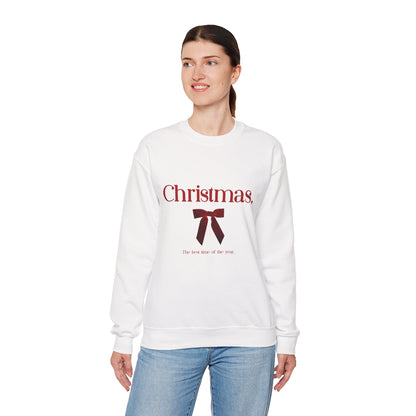 Christmas Red Ribbon Holiday Pullover