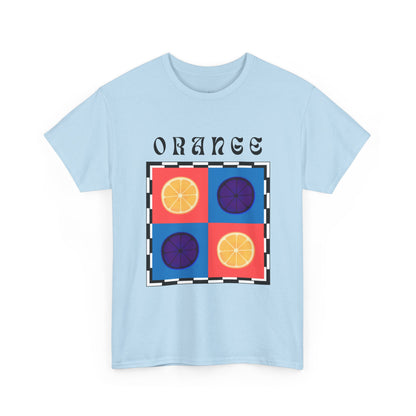 Camiseta de ajedrez naranja, edición frutas 