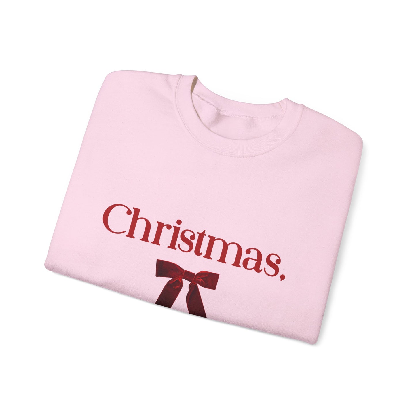 Christmas Red Ribbon Holiday Pullover