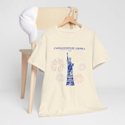 Unisex Statue of Liberty Cotton T-Shirt