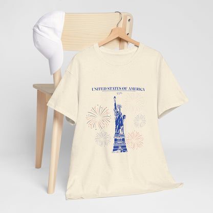 Camiseta unisex de algodón de la Estatua de la Libertad 