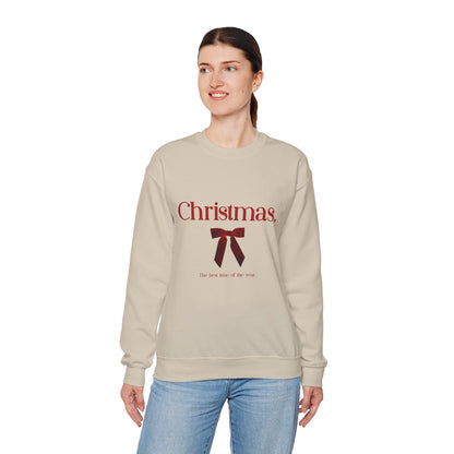 Christmas Red Ribbon Holiday Pullover
